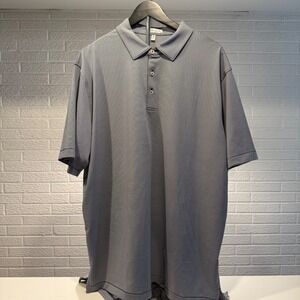 Peter Millar Summer Comfort Polo Shirt XL Blue Stripe Short Sleeve Golf Casual